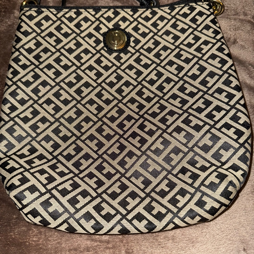 Designer Black and Cream Patterned Women's Bag